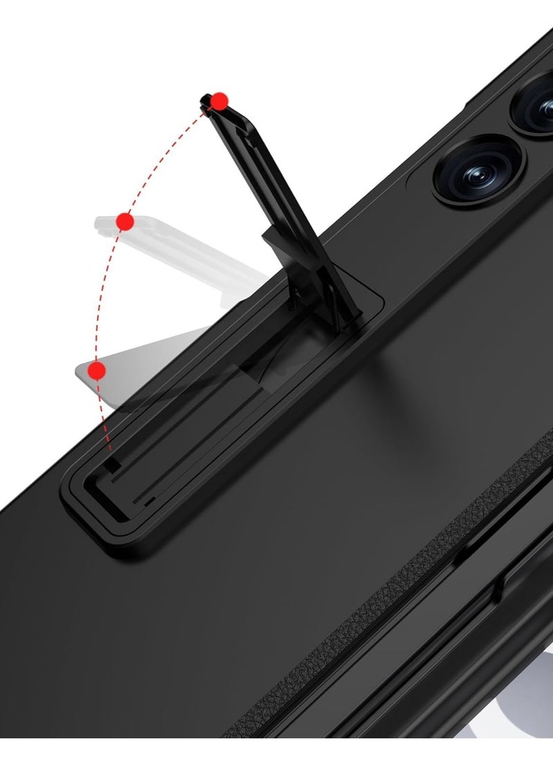 General - Case for Samsung Galaxy Z Fold 6 Case, Hard PC+Tempered Glass Screen Protector with Pen Tray,Hinge Stand,Drop Resistant,Protective Case for Samsung Galaxy Z Fold 6 - Image 1
