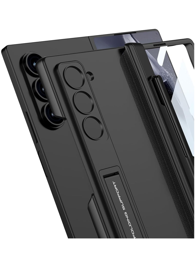 General - Case for Samsung Galaxy Z Fold 6 Case, Hard PC+Tempered Glass Screen Protector with Pen Tray,Hinge Stand,Drop Resistant,Protective Case for Samsung Galaxy Z Fold 6 - Image 1