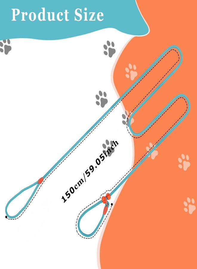 CUTEABC Slip Leads for Puppies & Medium Dogs - 5 FT Training Leash, Lightweight Rope, No Pull, Quick Loop, Blue - Image 2