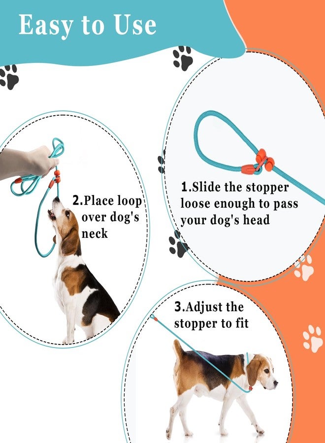 CUTEABC Slip Leads for Puppies & Medium Dogs - 5 FT Training Leash, Lightweight Rope, No Pull, Quick Loop, Blue - Image 4