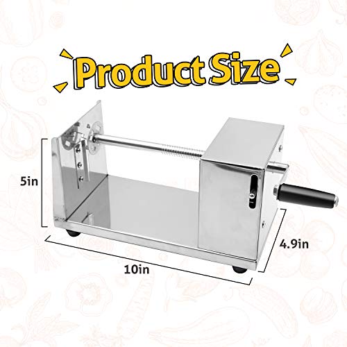 RioRand Manual Spiral Potato Cutter, Stainless Steel Tornado Twister with Blades for Curly Fries, DIY Potato Slicer for Home Kitchen, BBQ, Carrots, Cucumbers - Image 2