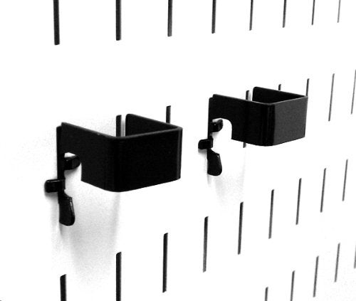 Wall Control 1in x 1in C-Bracket Slotted Metal Pegboard Hook for Wall Control Pegboard and Slotted Tool Board – Black - Image 5