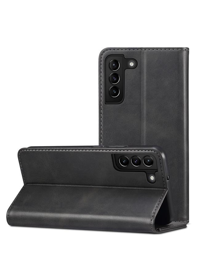 اس-توب جراب لهاتف Samsung Galaxy S22+ مصنوع من جلد العجل بتصميم أفقي قابل للطي - Image 1