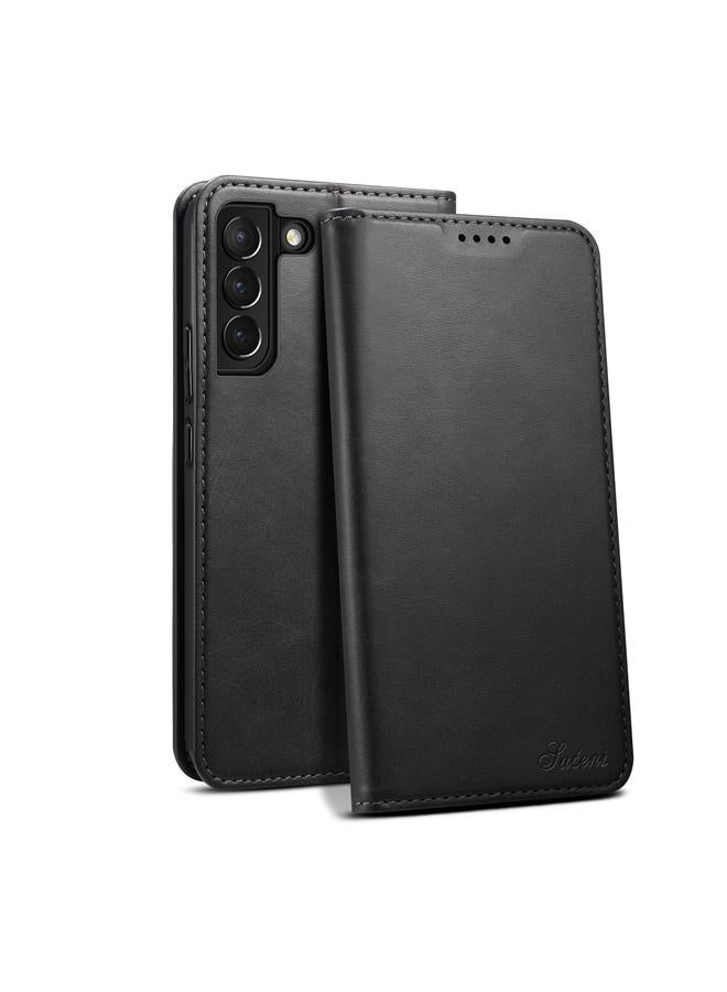 اس-توب جراب لهاتف Samsung Galaxy S22+ مصنوع من جلد العجل بتصميم أفقي قابل للطي - Image 2