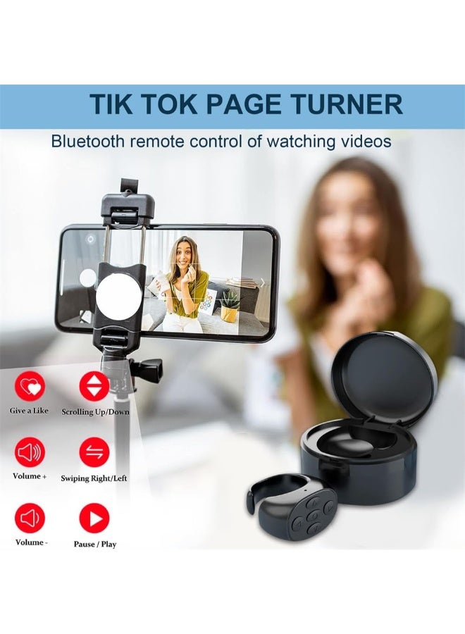 سکیلو حلقة تحكم عن بعد   TikTok قابلة للتمرير - جهاز تحكم عن بعد بالإصبع بتقنية البلوتوث لأجهزة Android وiPhone وiPad، جهاز تحكم عن بعد للكاميرا قابل لإعادة الشحن، تطبيق Kindle، جهاز تحكم لاسلكي بالفيديو والموسيقى - Image 2