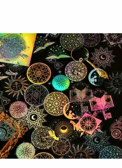 Excefore Gold Holographic Stickers 180 Piece With 4 Themes Resin Transparent Decorative Waterproof Fantasy Wold Unicorn Vintage Daily Planner Stickers For Scrapbooking Bullet Journal Water Bottles Laptop Phon  - Image 2