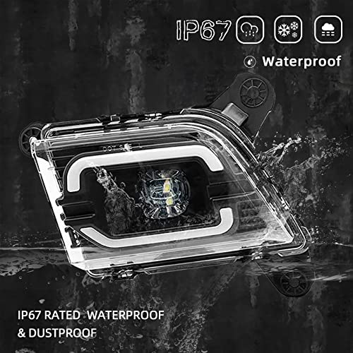 BOXLIGHT LED with DRL Fog Lights Compatible with 2019-2023 Chevrolet Silverado 1500 2500HD 3500HD, Chevy Front Bumper Driving Fog Lights with Switch and Wiring Set - Image 3