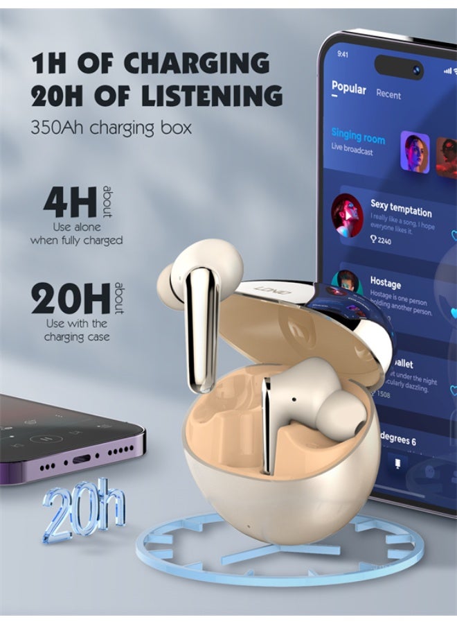 LDNIO True Wireless Stereo Earbuds | Bluetooth 5.3, Noise Reduction, 350mAh Charging Case, HD Sound, Touch Control, In-Ear Lightweight Design - Image 4