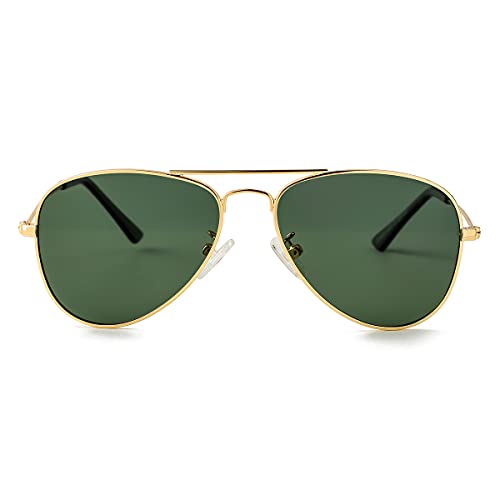 Gleyemor Kids Polarized Aviator Sunglasses for Little Girls Boys Age 3-8 (Gold/G15) - Image 4