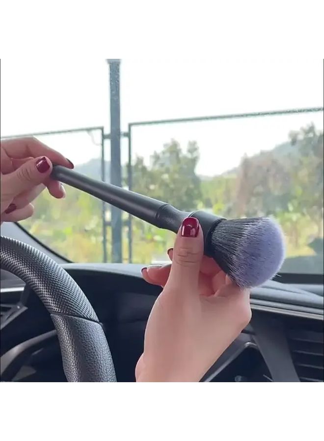 Set Of 2 Car Interior Detail Brushes 6.69 Inches Soft Bristle Cleaning Dusting Brushes - Image 2