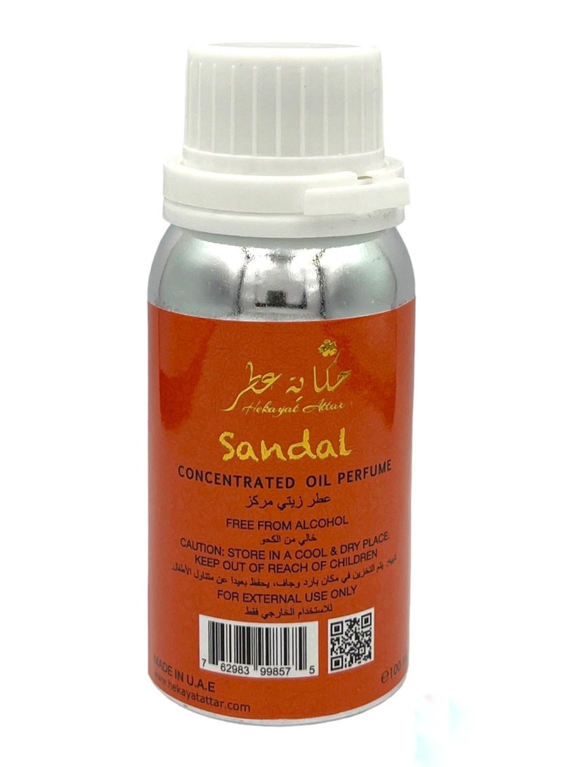 Hekayat Attar SANDAL CONCENTRATED OIL PERFUME 100 ML - Image 1