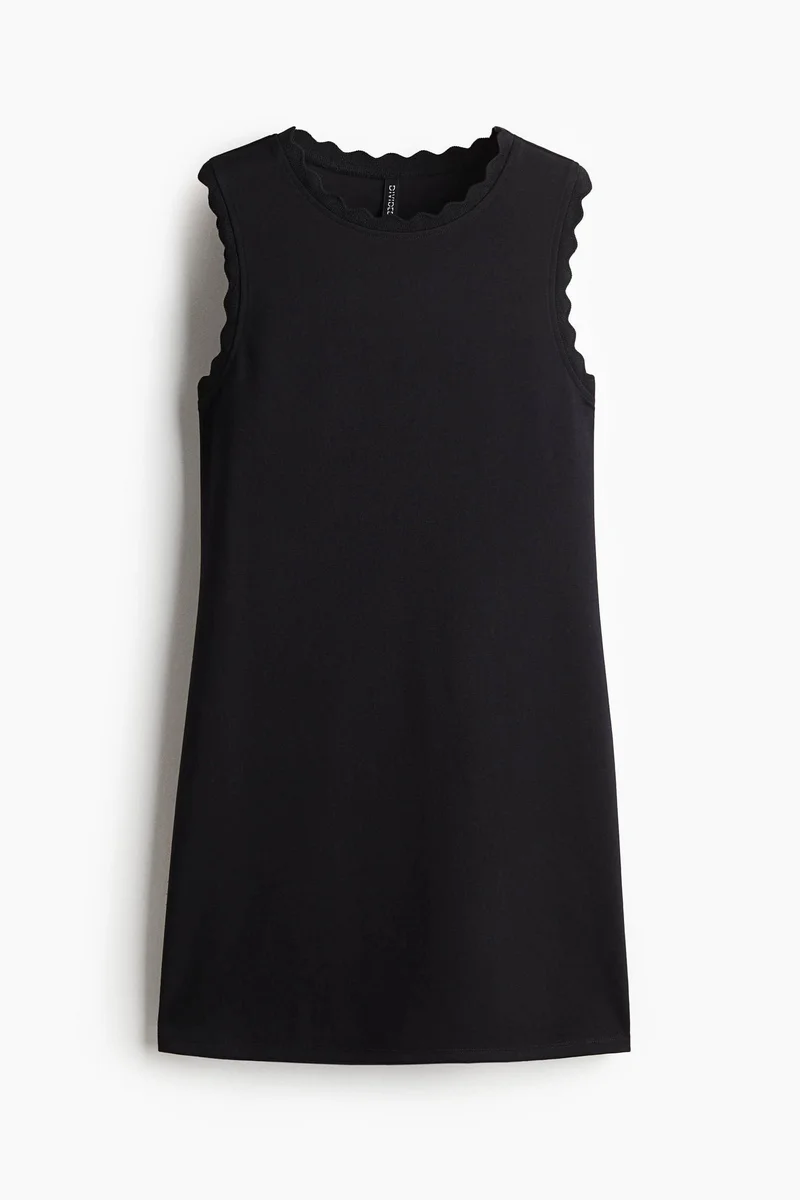 H&M Scalloped jersey dress