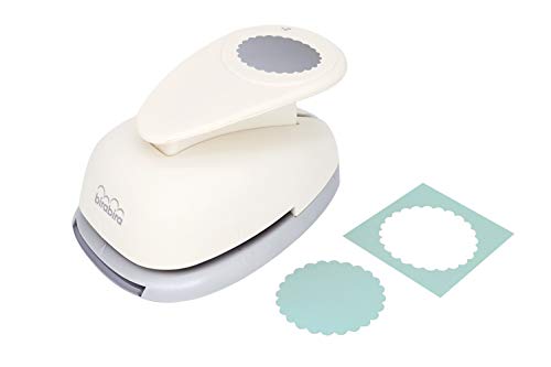 Bira Craft 2 inch Scalloped Circle Lever Action Craft Punch for Paper Crafting Scrapbooking