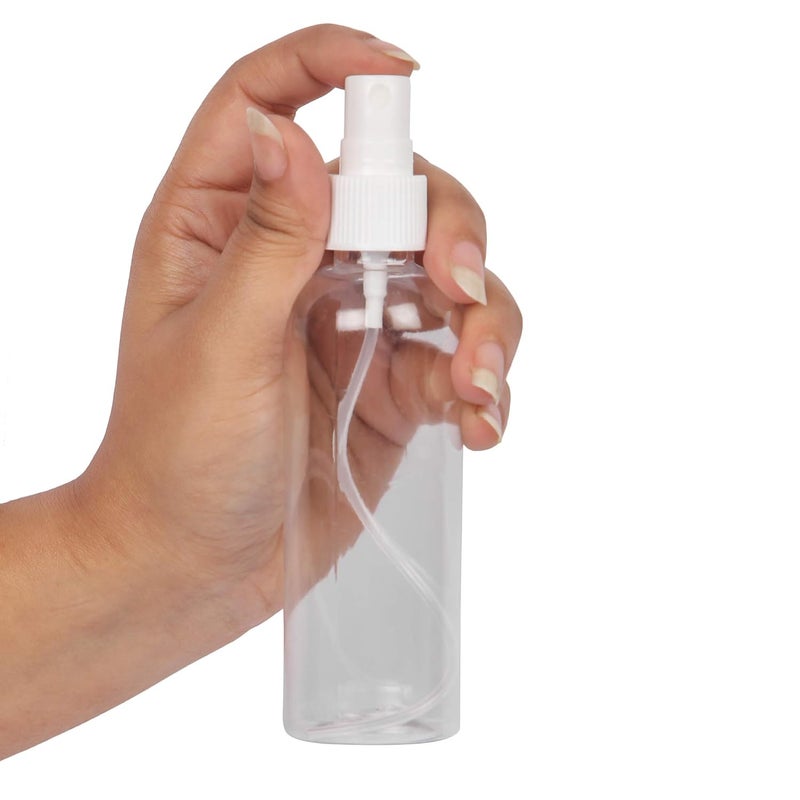 ASIAN AURA Asian Aura Plastic Transparent Multipurpose Spray Bottles For HomeTravelBeautyMakeupSanitizer100mlTransparentClear Bottle Empty Refillable Reusable Fine Mist Perfume Travel Spray Bottle  - Image 2