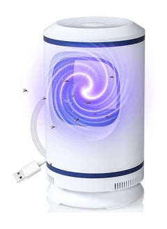 Bug Zapper Indoor, Fly Trap, Insect Trap, Quiet Fruit Flies Mosquito Killer Trap, Mosquito Lamp, Electric Mosquito Zapper for Bedroom, Living Room, Office, Kitchen(White)