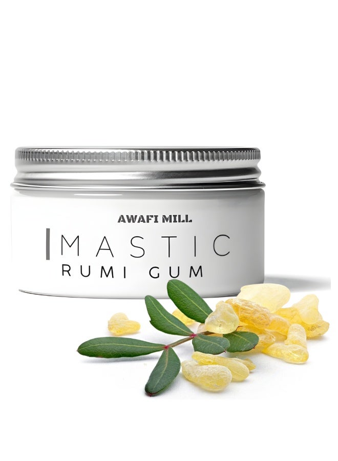 AWAFI MILL Mastic Gum Tears  Pure Pistacia lentiscus Resin | Mediterranean Mastic Gum for Desserts, Ice Cream, Breads & Natural Chewing Gum - Image 1