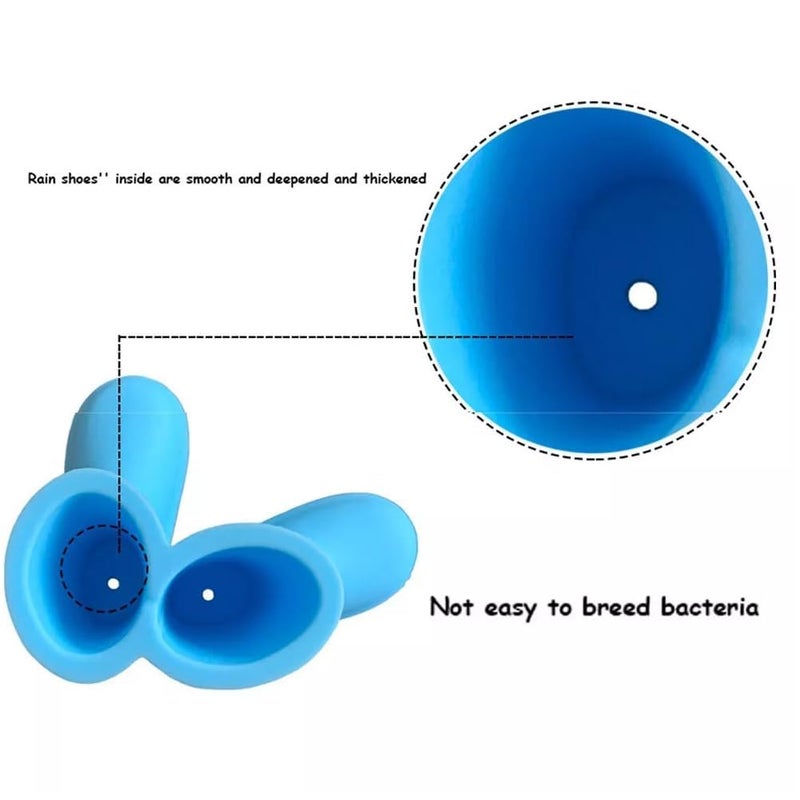 we3 Cute Rain Boot Shaped Silicone Toothbrush Holders for Multi Purpose Bathroom Accessory (Sky Blue) - Image 4