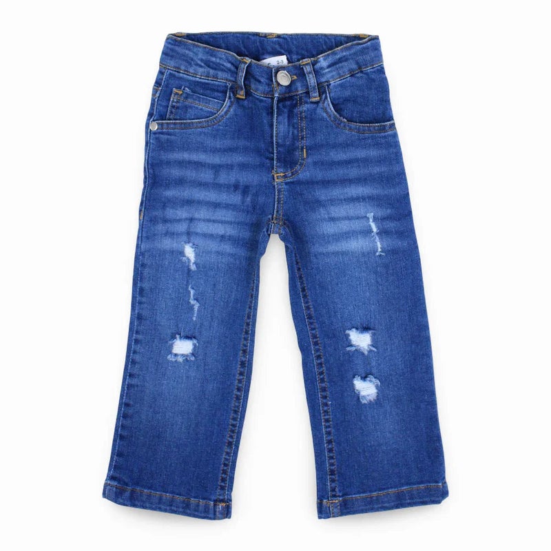 Ourkids Girls Ripped Jeans - Blue - Image 2