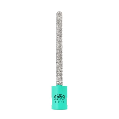 LEKOMESH Diamond Raking Bit 5/16" x 4" (8mm x 100mm) for Brickwork Joint Mortar Removal, Tuck Pointing, Old Mortar, Blown or Damaged Bricks, Natural Stone Removal - 5/8"-11 Thread - Image 1