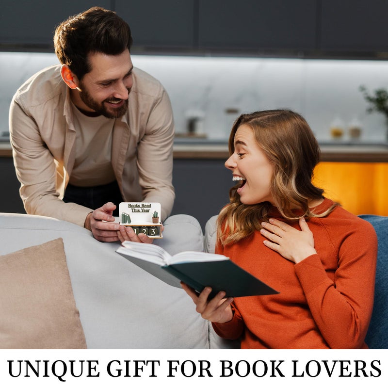 DINIZON Books Read This Year Counter Valentines Day Gifts For Women Readers, Personalized Book Counter Tracker Bookshelf Decor, Bookish Gifts Accessories For Book Lovers, Bookworm, Bookclub Stocking Stuffers - Image 2