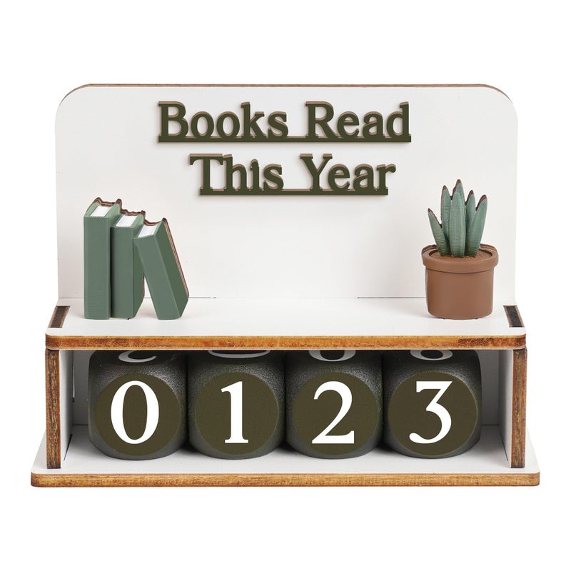 DINIZON Books Read This Year Counter Valentines Day Gifts For Women Readers, Personalized Book Counter Tracker Bookshelf Decor, Bookish Gifts Accessories For Book Lovers, Bookworm, Bookclub Stocking Stuffers - Image 1