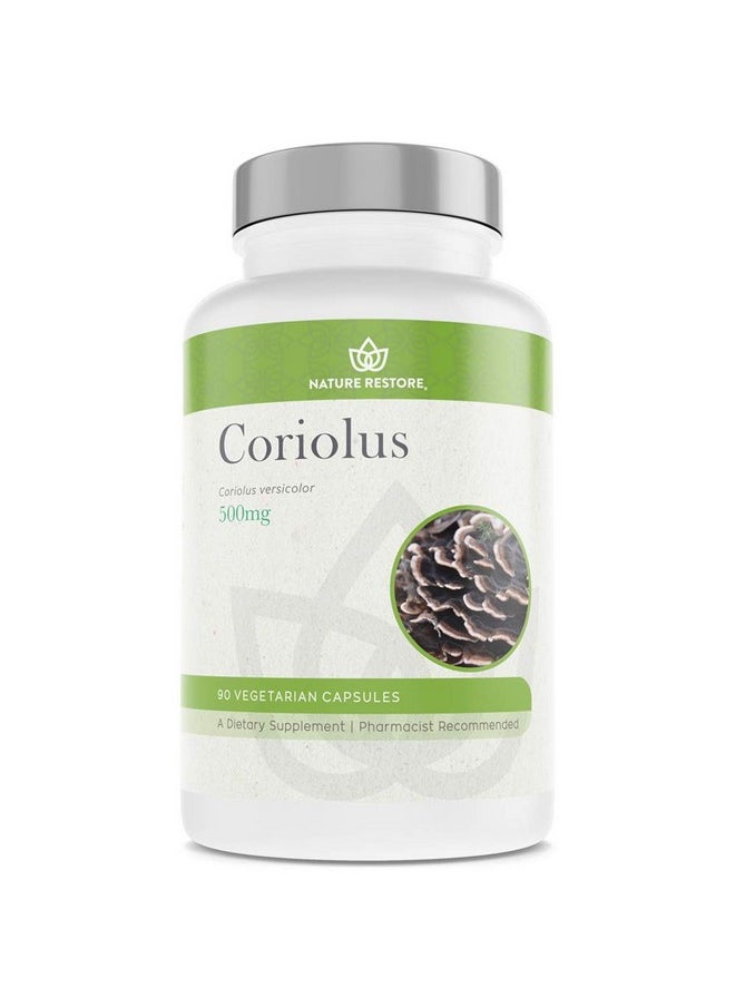 Nature Restore Coriolus Versicolor Mushroom Extract Supplement 30 Percent Polysaccharides Non Gmo Gluten Free 90 Capsules Original Turkey Tail Mushroom Supplement  - Image 1