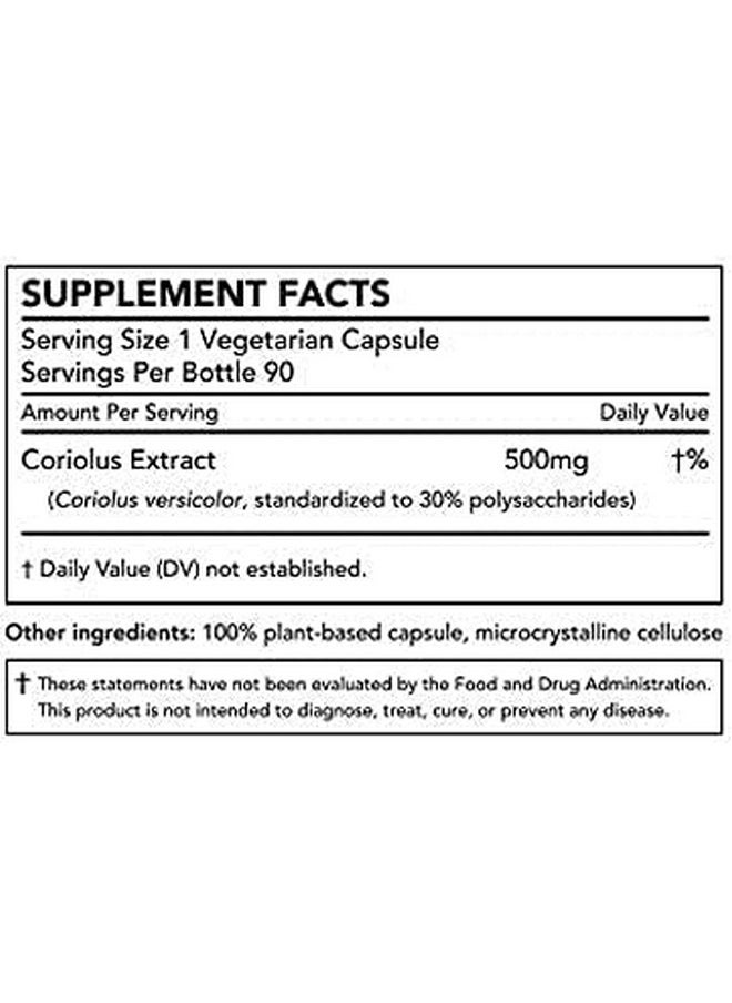 Nature Restore Coriolus Versicolor Mushroom Extract Supplement 30 Percent Polysaccharides Non Gmo Gluten Free 90 Capsules Original Turkey Tail Mushroom Supplement  - Image 3