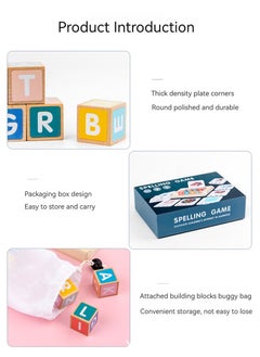 MissTiara Wooden Early Education Enlightenment Colorful Letter Spelling Building Blocks Combine Education with Fun  - Image 4