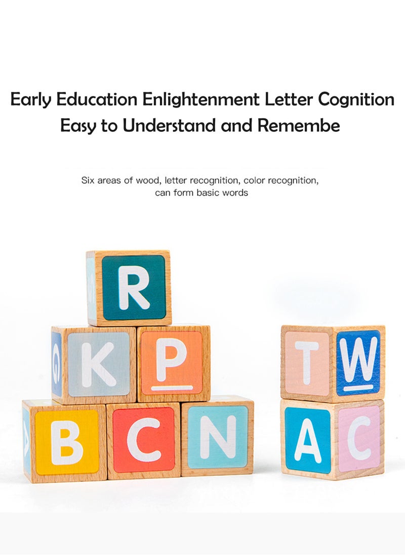 MissTiara Wooden Early Education Enlightenment Colorful Letter Spelling Building Blocks Combine Education with Fun  - Image 5