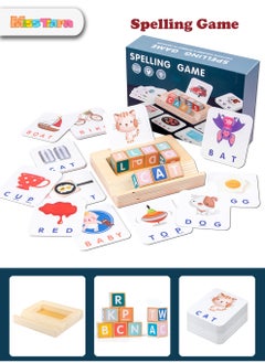 MissTiara Wooden Early Education Enlightenment Colorful Letter Spelling Building Blocks Combine Education with Fun  - Image 1