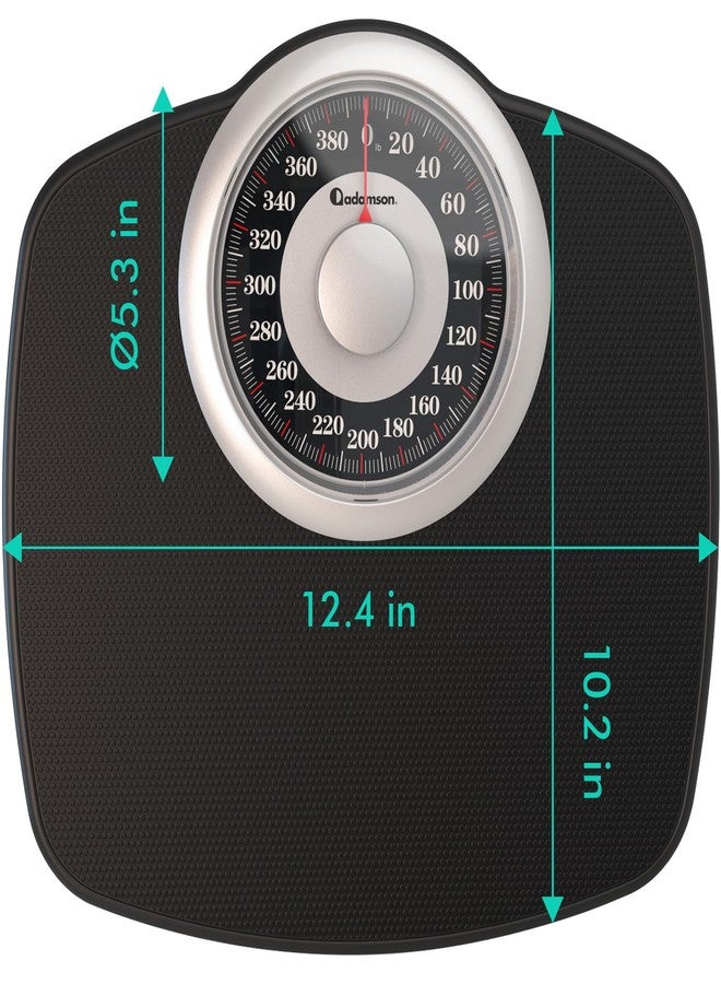 Adamson A25 Scales for Body Weight - Up to 400 LB - New Version - 5.3" Dial on 12.4" x 10.2" Platform - Anti-Skid Rubber Surface - High Precision Bathroom Scale Analog - Durable with 20-Year Assurance - Image 2