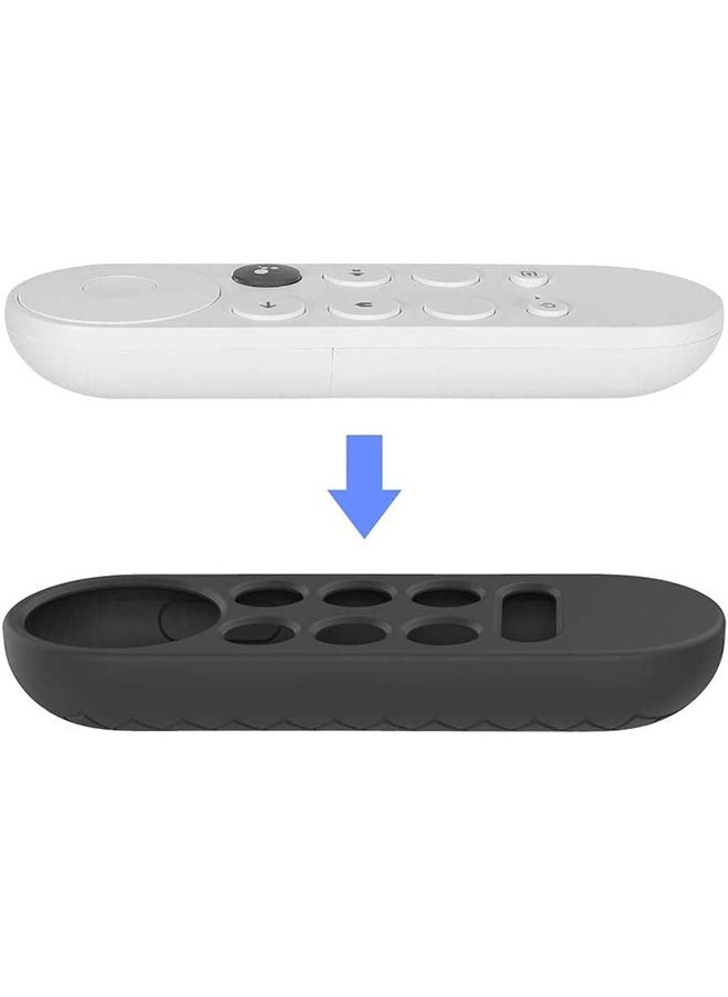 O Ozone Silicone Case For Google Chromecast with Google TV 2020 Voice Remote, Anti Slip Protective Case Holder Skin Shockproof Bumper Cover - Black  - Image 5