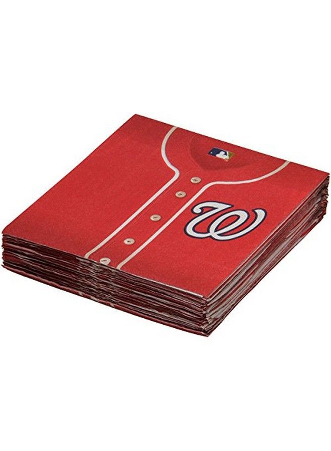 Amscan Washington Nationals Party Napkins 6 1/2" X 6 1/2" Pack Of 36 - Image 3