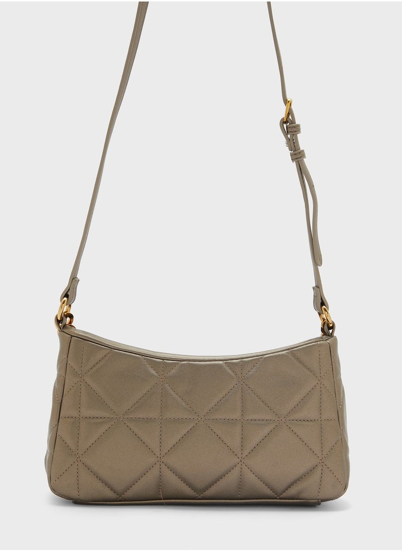 Vincci - Logo Detailed Zip Over Crossbody - Image 1
