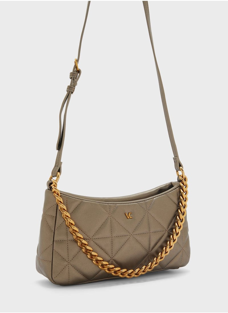Vincci - Logo Detailed Zip Over Crossbody - Image 1