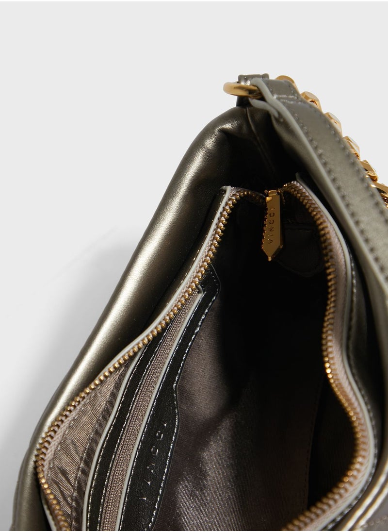 Vincci - Logo Detailed Zip Over Crossbody - Image 1