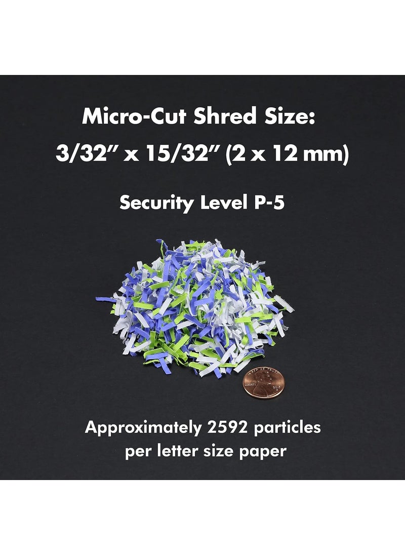 AURORA Aurora AU830MA HighSecurity 8Sheet MicroCut Paper and Credit Card Shredder 20 MinutesSecurity Level P5  - Image 3