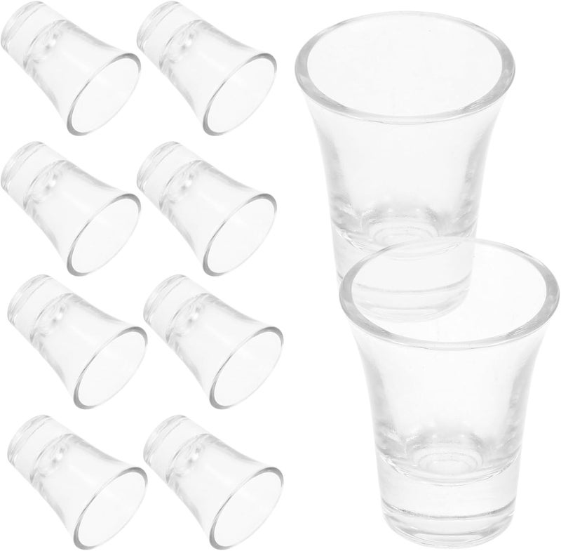 FUOYLOO 10pcs Vintage Glass Goblet Small Wine Cups 20ml Glass Chalices for Communion Wedding Party Dining - Image 1