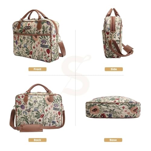Signare Tapestry Laptop bag Computer Messenger bag Briefcase for Women with Garden Flower Design(CPU-MGD) - Image 3