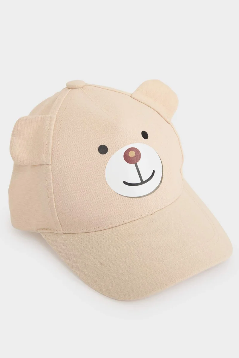 ديفاكتو Baby Boy Denim Look Embroidered Hat