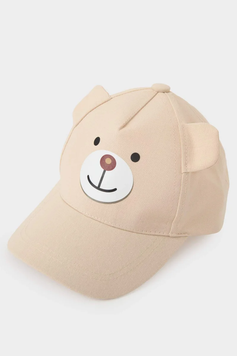 ديفاكتو Baby Boy Denim Look Embroidered Hat