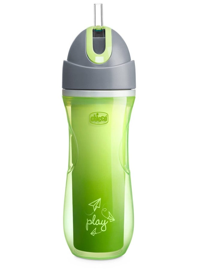 Chicco Sport Sipper Straw Cup for Kids, 266ml | Insulated bottle with Flexible Straw| Light weight | Green | 14 months to 2 years - Image 3