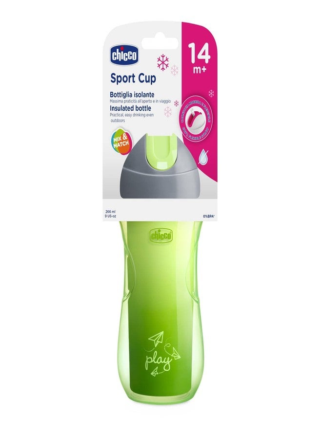 Chicco Sport Sipper Straw Cup for Kids, 266ml | Insulated bottle with Flexible Straw| Light weight | Green | 14 months to 2 years - Image 5
