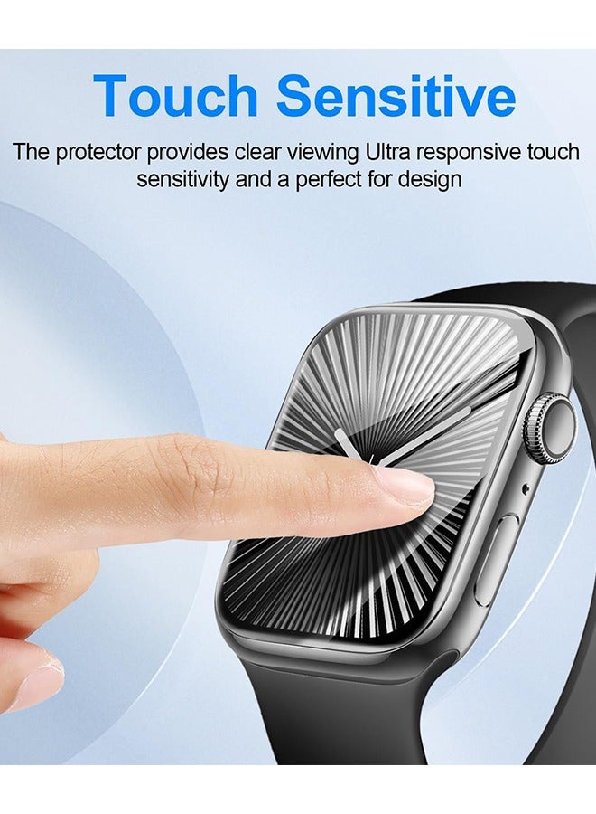 SUNDAREE واقي شاشة لساعة آبل ٤٢ مم (آي ووتش إس ١٠) (٣ قطع) ٤٢ مم، واقي شاشة ناعم من مادة TPU، مضاد للخدش، ذاتي الشفاء، خالٍ من الفقاعات، حساس للمس. - Image 5