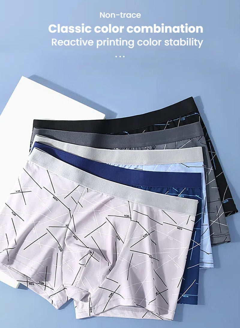 4 Pack Men’s Sort Boxer Briefs & Trunks,Mens Boxer Shorts Soft Cotton Men Pack Breathable Mens Underwear Boxer Briefse  - Image 3