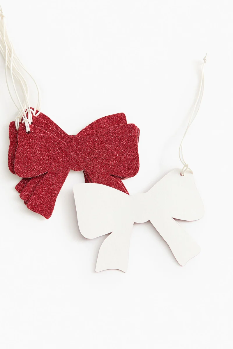 H&M 5-pack bow-shaped gift tags