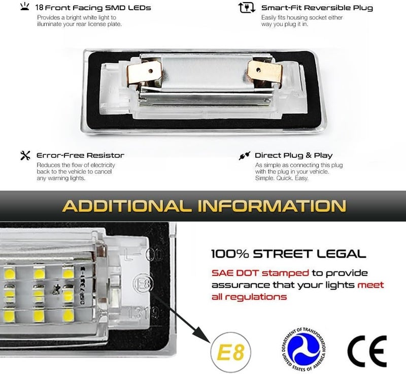 Vuzmode LED License Plate Light for Audi TT - Image 5