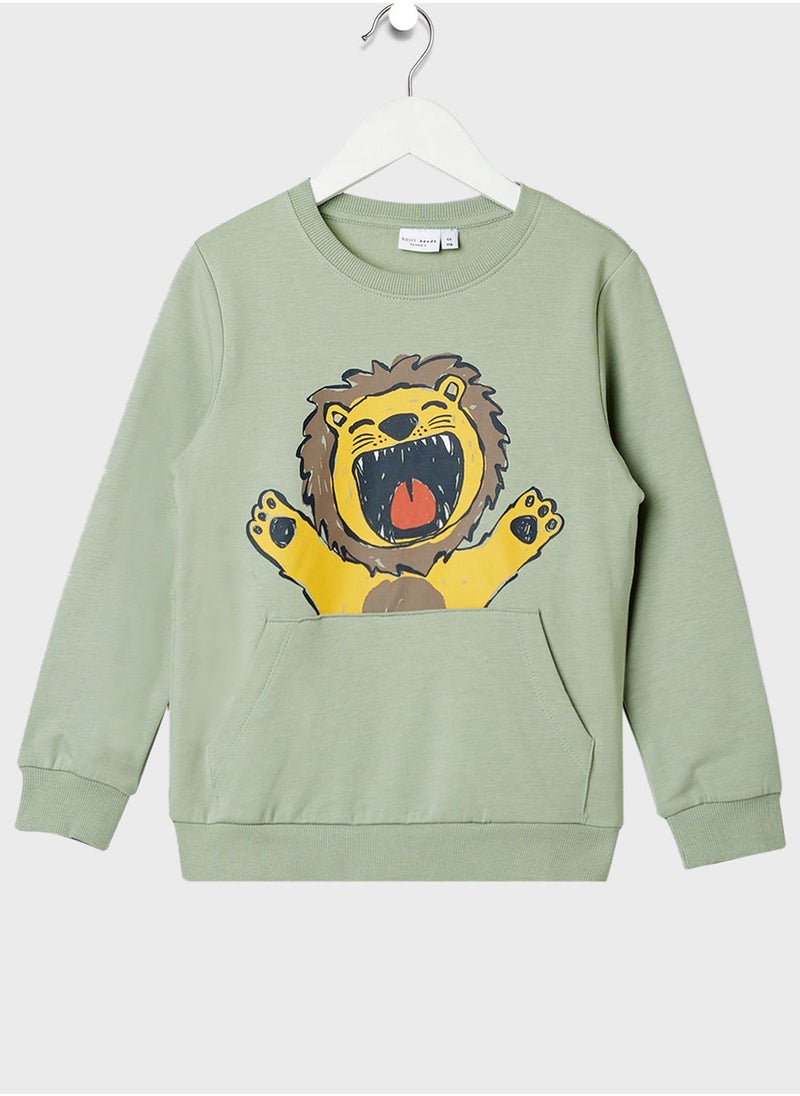 NAME IT - Kids Graphic Print Sweatshirt - Image 1
