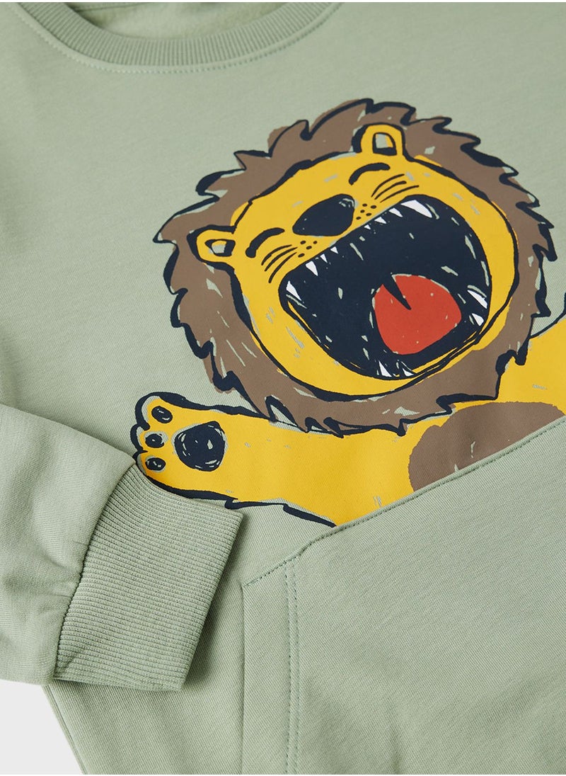 NAME IT - Kids Graphic Print Sweatshirt - Image 1