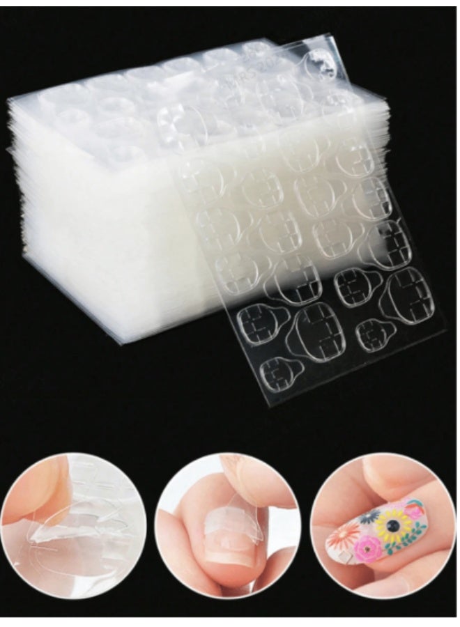 Nail Adhesive Tabs | 360pcs (15 Sheets) | Double-Sided Jelly Glue | Perfect for Press-On Nails | Easy to Use | Waterproof - Image 1